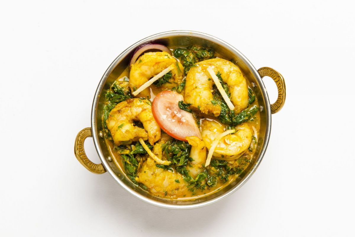 King prawn palak